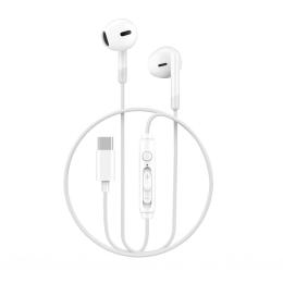 Дротові навушники WIWU Type C Wired Earphone EB314 White