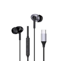 Дротові навушники WIWU Type-C Stereo Wired Earbuds EB318 Black