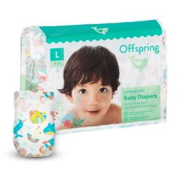 Підгузки Offspring розмір L, 9-13 кг, 36 шт, Таємничі моря (DP-OI-FAT-L36P-MSW)
