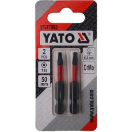 Набір біт YATO TORX T15 х 50 мм (YT-77982) 2 шт