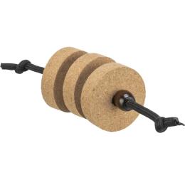 Іграшка Trixie для котів Диски на шнурку CityStyle пробка/дерево бежевий/чорний d=4*14см (41136)