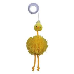 Іграшка Trixie для котів Курка з брязкальцем та котячою мятою на мотузці плюш 20 см (45561)