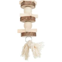 Іграшка Trixie для папуг підвісна на ланцюжку з мотузкою дерево 30 см (5195)