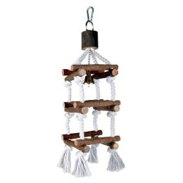 Іграшка Trixie Natural Living для птахів Драбинка на канаті дерево 34 см (5886)