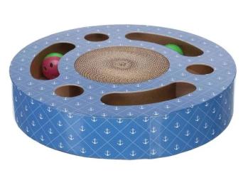 Дряпка Trixie для котів Барабан з двома кульками та котячою мятою картонна 33х5,5 см (48004)