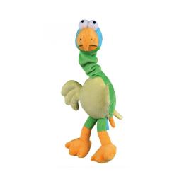 Іграшка Trixie для собак Пташка з пискавкою та еластичною шиєю плюш 30 см (35968)