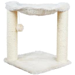 Дряпка-комплекс Trixie Baza для котів з іграшкою на мотузці сизаль/плюш бежева 41х41х50 см (44541)