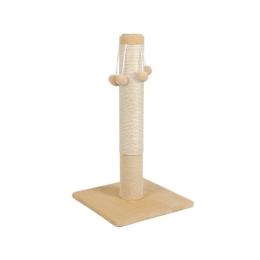 Кігтеточка Природа ДО4 для котів стовпчик з чотирма бубонами капучино 36х36х67 см (PR740293)