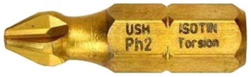 Набір біт USH ISOTIN Phillips PH3 x 25 мм Torsion (UUSG0022344) 10 шт