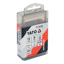 Набір біт YATO Pozidriv PZ2 x 25 мм (YT-78135) 10 шт