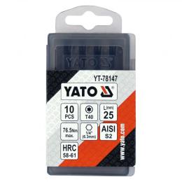 Набір біт YATO TORX T20 x 25 мм (YT-78143) 10 шт
