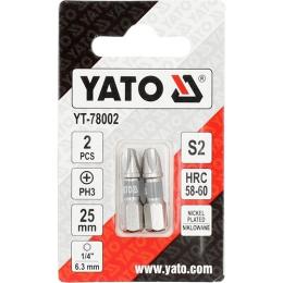 Набір біт YATO PH3 х 25мм (YT-78002) 2 шт