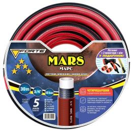 Шланг Марс (MARS) - 3/4, 30м,чотиришаровий,армований + пістолет,2 кон.,1 адапт. у подарунок (FORTE)