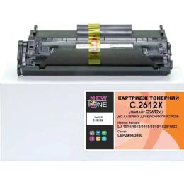 Картридж для принтера NewTone HP LJ 1010/1020, Canon LBP-2900, Q2612X 3K Black (NT-KT-Q2612X)