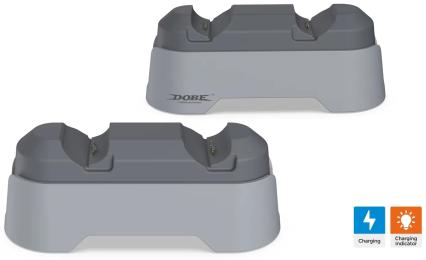 Зарядна станція для геймпада Dobe PS5 P5 Black Gray