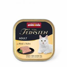 Корм вологий Animonda Vom Feinsten Adult with Beef Chicken для котів з яловичиною і куркою 100 г