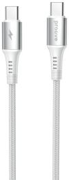 Дата-кабель Proove WireX Type-C (тато) to Type-C (тато) 60W, 1m White