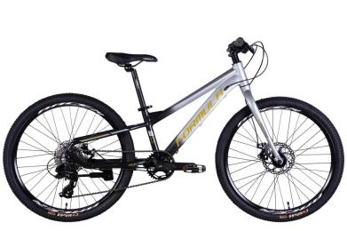 Велосипед Formula AL 24 F-1 DD CS рама-11 2026 Black Silver (OPS-FR-24-452)