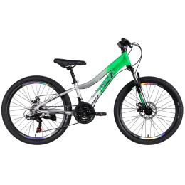 Велосипед SPACE AL 24 IZIDA DD FR рама-11 2026 Green Silver (OPS-SP-24-083)