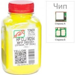 Принтерний тонер AHK HP CLJ M254/MFP280/281 40г + chip Yellow (3202791)
