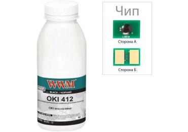 Принтерний тонер WWM OKI B412/432/MB462 90г + chip Black (TC-B412-90-WWM)