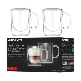 Набір чашок Ardesto BH 270 мл 2 шт Transparent (AR2627BH)