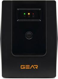 Джерело безперебійного живлення Gear 1000VA LED plastic RJ45+USB (GU-1000PL)