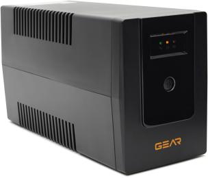 Джерело безперебійного живлення Gear 1200VA LED plastic RJ45 + USB (GU-1200PL)