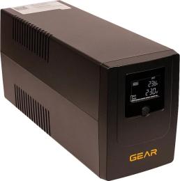 Джерело безперебійного живлення Gear 1500VA LED plastic RJ45+USB (GU-1500PL)