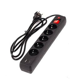 Мережевий фільтр GTL EU05FK Black 5 м (GTL-XH-EU05FK-5B)
