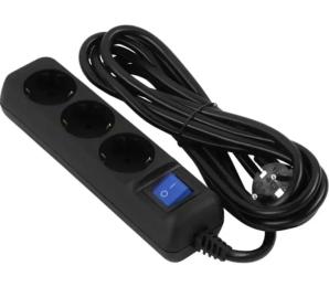 Мережевий фільтр GTL EU06K Black 3м (GTL-XH-EU06K-3B)