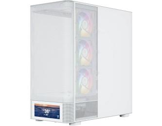 Корпус для ПК ModeCom VOLCANO AQ500 ARGB MIDI FRONT LCD White без БЖ