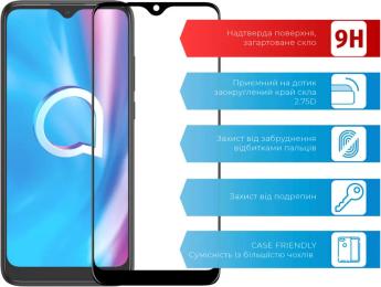 Захисне скло Acclab Full Glue для Alcatel 1SE Black