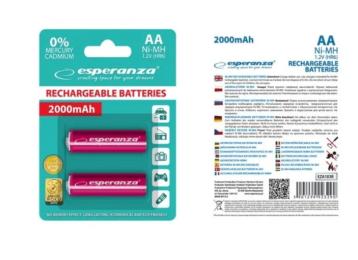 Акумулятор Esperanza EZA103R Ni-MH AA 2000 мАг 2 шт