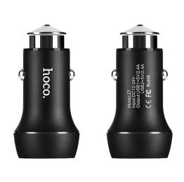 Автомобільний адаптер для телефона Hoco Z7 Black (2USB 2.4 A )