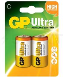 Батарейка GP ULTRA ALKALINE 1, 5V LR14 C (2шт. на блістері)