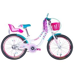 Велосипед Formula Kid Flower Premium 20 White Pink Turquoise рама - 10 2026 (OPS-FRK-20-244)