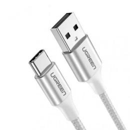 Дата-кабель Ugreen 60123 2m USB(тато) - USB Type C(тато) White