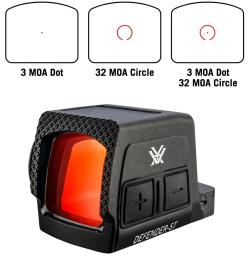 Приціл коліматорний Vortex Defender-ST E Solar Micro точка 3 MOA + коло 32 МОА. Picatinny/DeltaPoint Pro Black (DFST-MRD3-E)