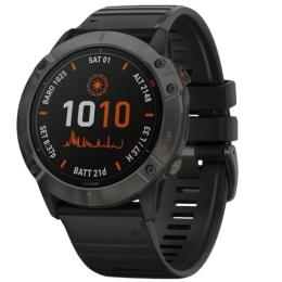 Смарт-годинник Garmin Fenix 6X Pro Solar Titanium Gray DLC with Black Band (010-02157-21)