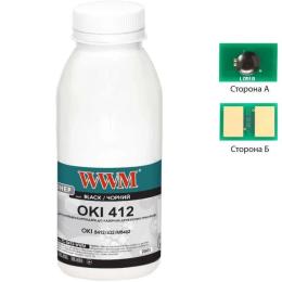 Принтерний тонер WWM OKI B412/B432/B430/B431, MB562/MB460/MB461/MB470/MB471/MB472/MB480/MB491 250 г + chip Black (TC-B412-WWM)