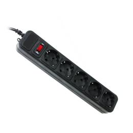 Мережевий фільтр Gembird SPG5-G Black 220V, 3 м, 5 розеток