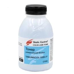 Принтерний тонер Static Control Brother 50г Cyan фасовка (TRBUNIVCOL-50BC-P)