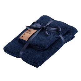 Рушник Ardesto Lotus 50х90см, 70х140см, 2шт, 100% бавовна Dark Blue (ART2357DB)
