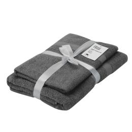 Рушник Ardesto Splendid 50х90см, 70х140см, 2шт, 100% бавовна Dark Gray (ART2359DG)