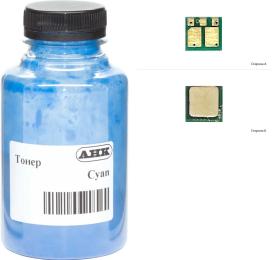 Принтерний тонер AHK HP CLJ M180/181 35г + chip Cyan (1505183)
