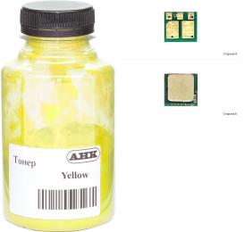 Принтерний тонер AHK HP CLJ M180/181 35г + chip Yellow (1505184)
