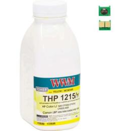 Принтерний тонер WWM HP CLJ CP1215/CP1515/CM1312 40г + chip Yellow (TC1215Y)