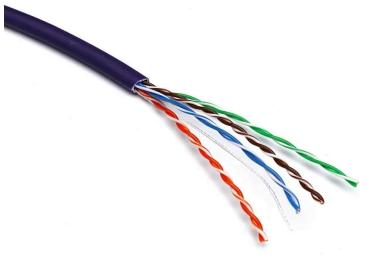 Вита пара GTL Cable U/UTP Cat.5E AWG24 solid Cu LSOH Dca, Box 305m Violet