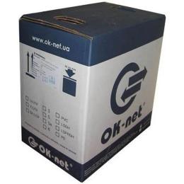 Вита пара OK-Net U/UTP Cat.5E AWG24 solid Cu LSOH Dca, Box 305m White
